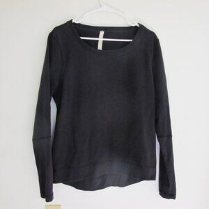 Lululemon Athletica Black Crewneck - Long Sleeve Top
